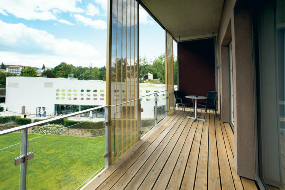 Blick aus einer Suite im Hotel König Albert in Bad Elster.