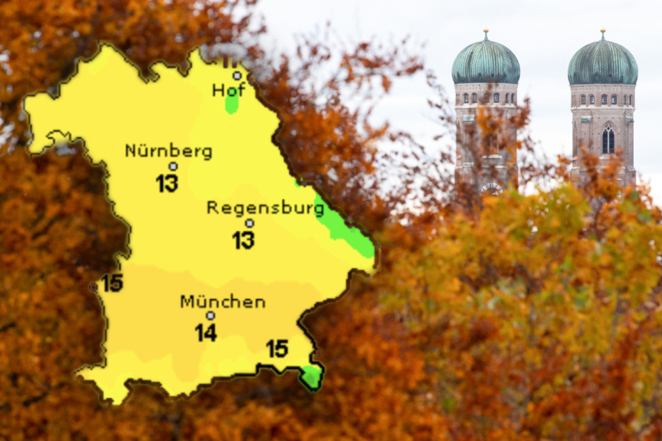 Vor einem sonnigen Wochenende, wird es regnerisch in München und Bayern. (Bildmontage)