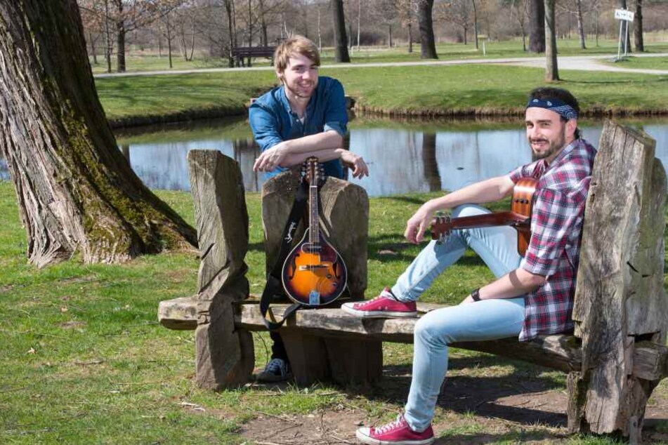 Jante spielte die neuen Songs zusammen mit Tim Bergelt (l.) ein.