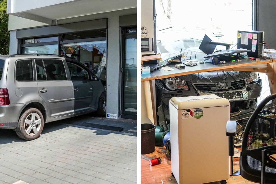 Fahrerin kracht in Bestattungshaus: VW steht plötzlich in Büro