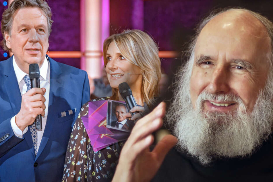 Pater Anselm Grün (r.) wird für Spiritualität in der Talkrunde sorgen.