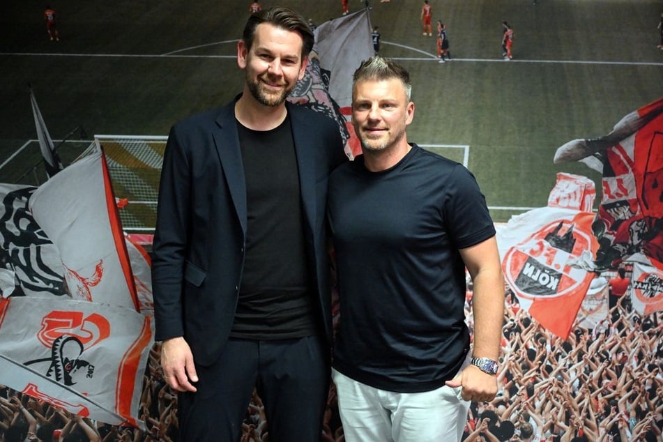 Sportdirektor Thomas Kessler (39, l.) und Neu-Coach Lukas Kwasniok (44) arbeiten weiter fieberhaft an einer starken FC-Truppe für die Bundesliga.