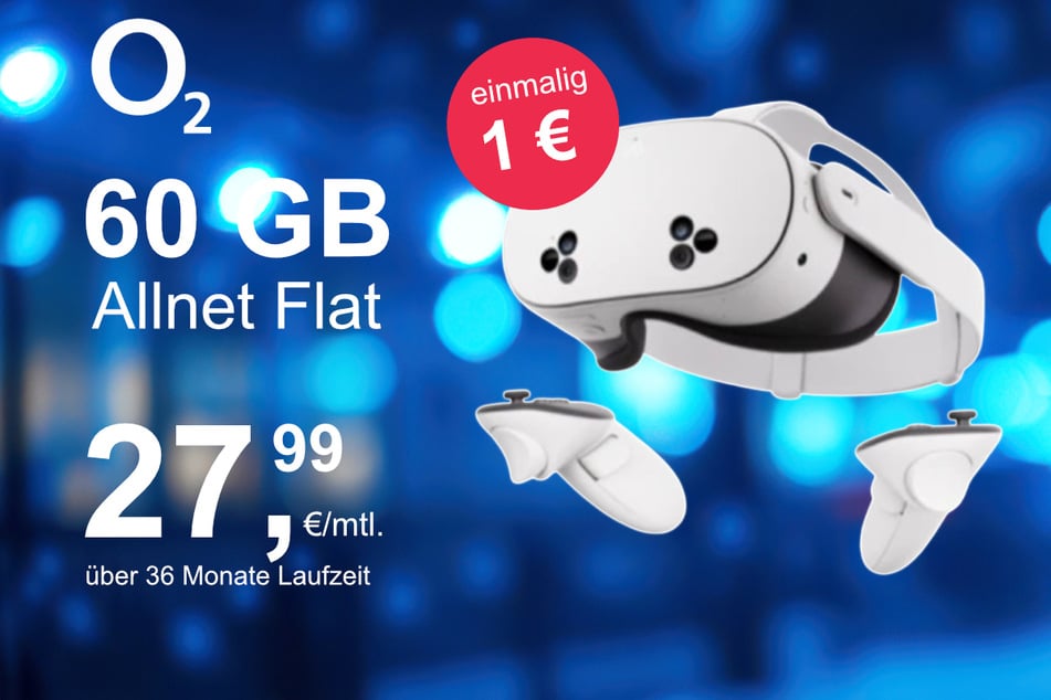 Die Meta Quest 3s im o2 Mobile M inkl. 60 GB+ für einmalig nur 1 Euro.