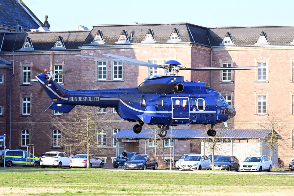 Der Helikopter landete am Donnerstag in Baden-Württemberg.