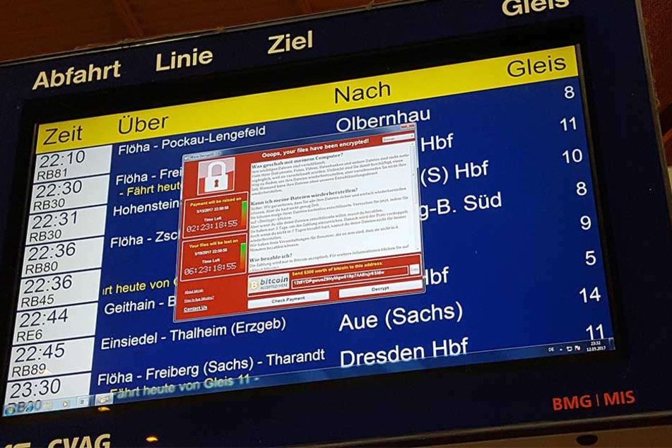 Auch der Bahnhof in Chemnitz war von Ausfällen der Anzeigetafeln betroffen.