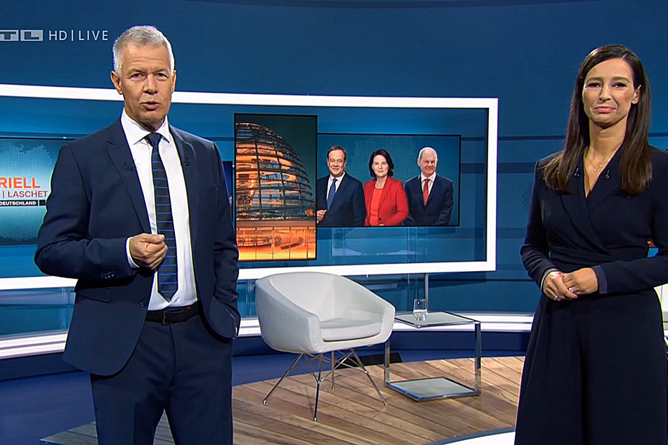 Die RTL-Moderatoren Peter Kloeppel (62) und Pinar Atalay (43) führten gemeinsam durch die Triell.