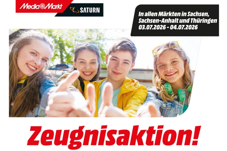 Zeugnis bei MediaMarkt und/oder Saturn vorlegen und pro Einser und Zweier je 1 Euro sparen.