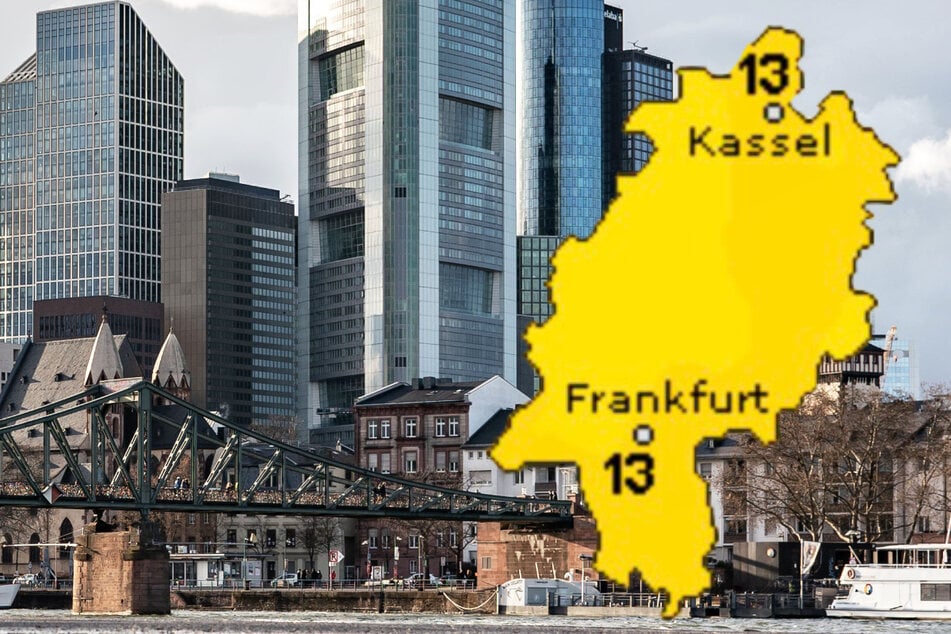 Milde Temperaturen in Frankfurt und Hessen: Der Dienst Wetteronline.de (Grafik) erwartet für den Dienstag maximal 13 Grad, der Deutsche Wetterdienst (DWD) sogar bis zu 15 Grad.