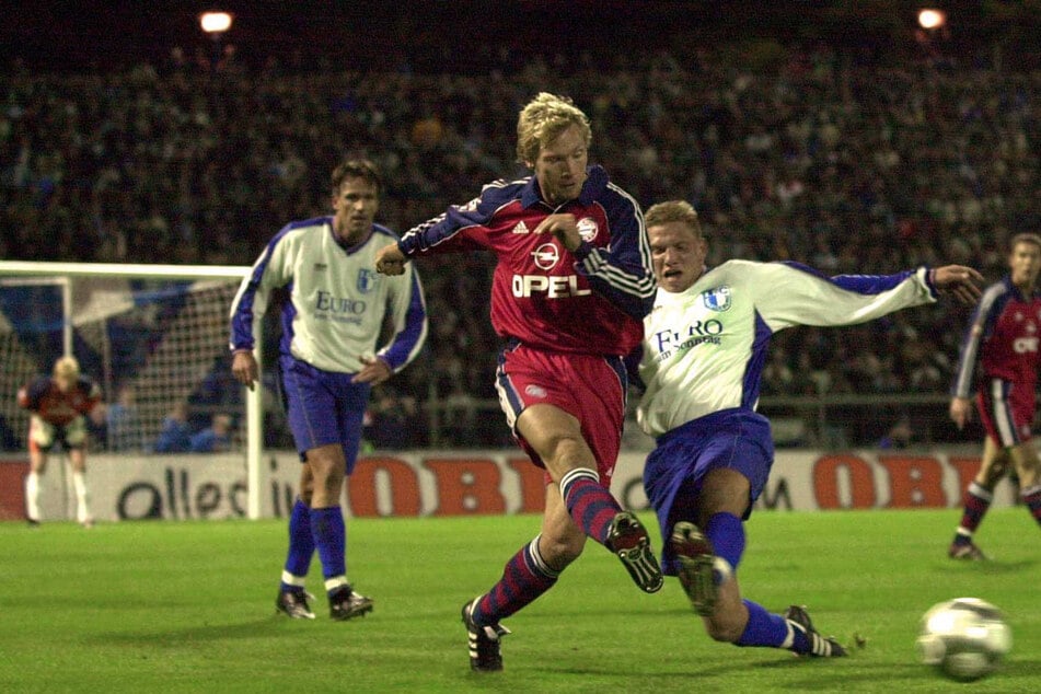 Sie schafften die Sensation: In der Saison 2000/01 gewannen die Magdeburger damals noch als Oberligist gegen den Rekordmeister.