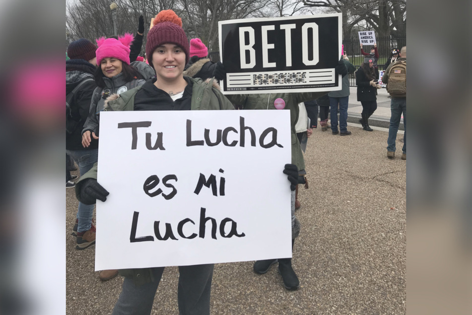 Reynoso joins the 2019 Women's March in Washington DC.