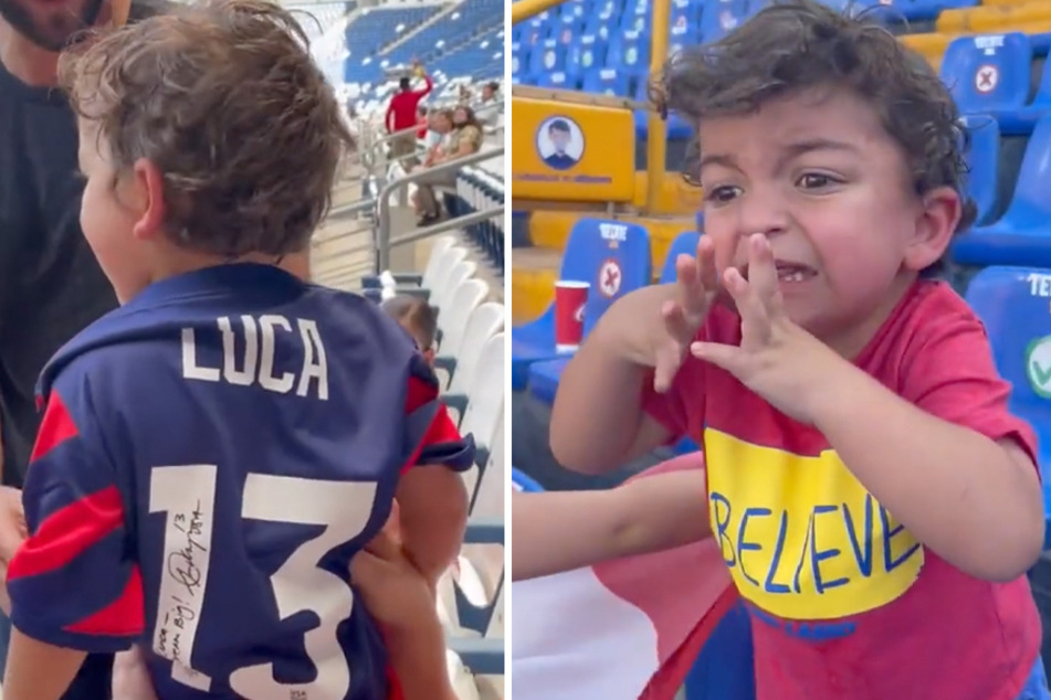 Alex Morgan gifted her tiniest superfan a customized USWNT jersey with her number and his name on it.