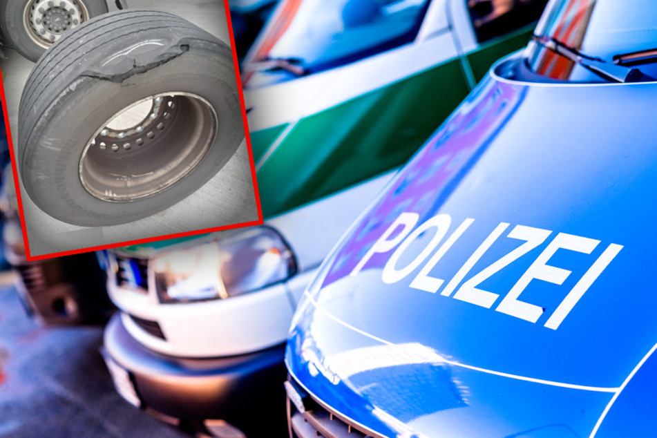 Ein total zerstörter Reifen eines aus Ungarn kommenden Lkw hätte im schlimmsten Fall für ein Verkehrs-Drama sorgen können.