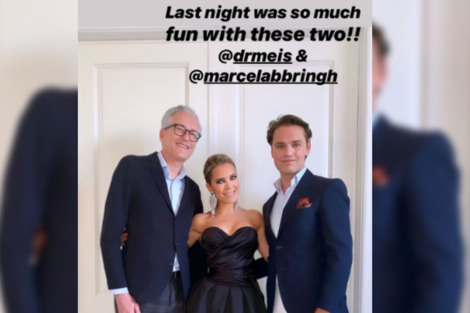 Sylvie Meis feierte ihren Geburtstag in Männerbegleitung: ihr Bruder Daniel (rechts) uns dessen Ehemann Marcel.