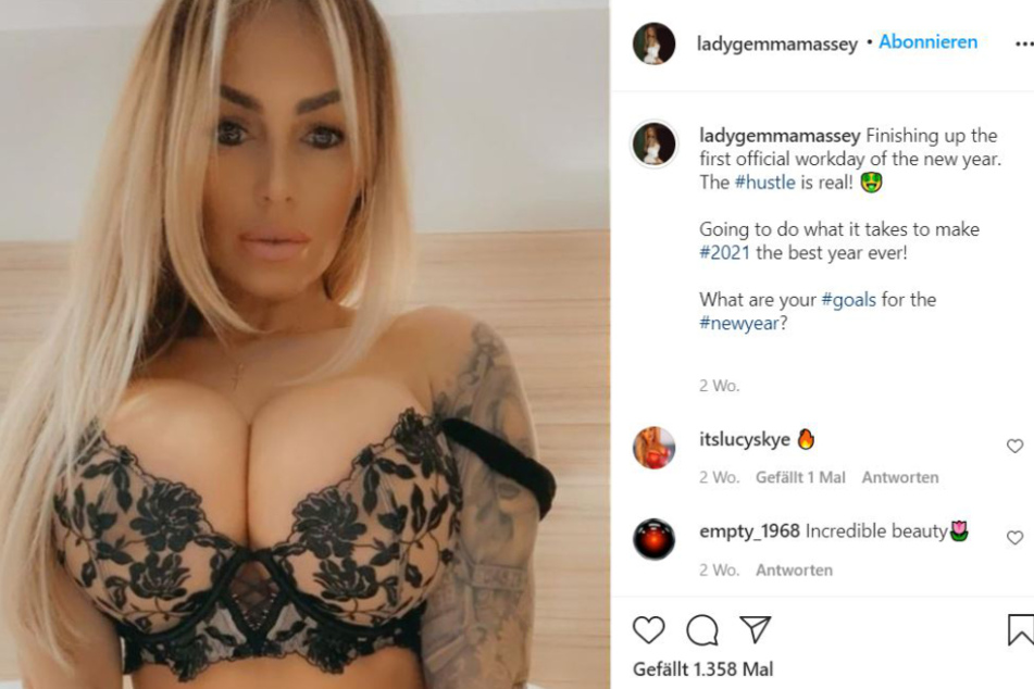 Gemma Massey (36) hat auf Instagram eher wenige Fans.