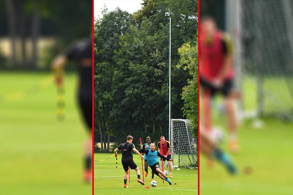 Aus luftiger Höhe wird das Stellungsspiel der Spieler beim Training gefilmt. Taktik und Spielanalyse sollen dadurch verbessert werden.