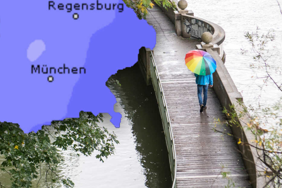 In Bayern zeigt sich das Wetter größtenteils von seiner tristen Seite. (Bildmontage)