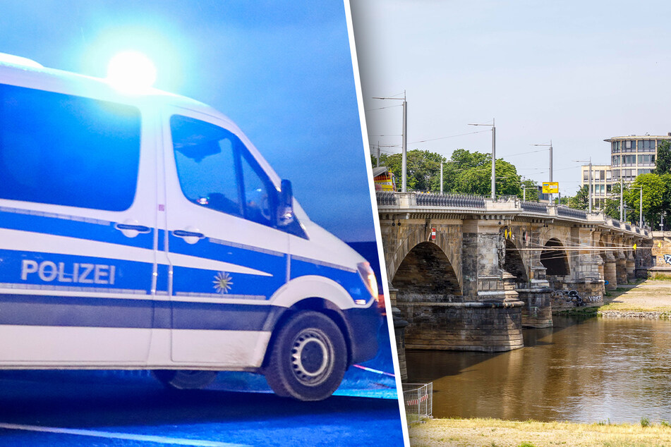 Dresden: Frau will von Albertbrücke springen, Polizei greift ein