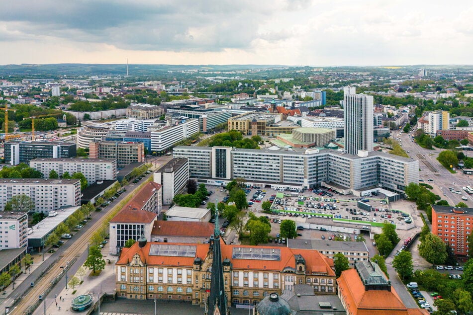 Blick auf die Chemnitzer Innenstadt: Soll hier in Zukunft ein Kultur- und Sportcampus entstehen?