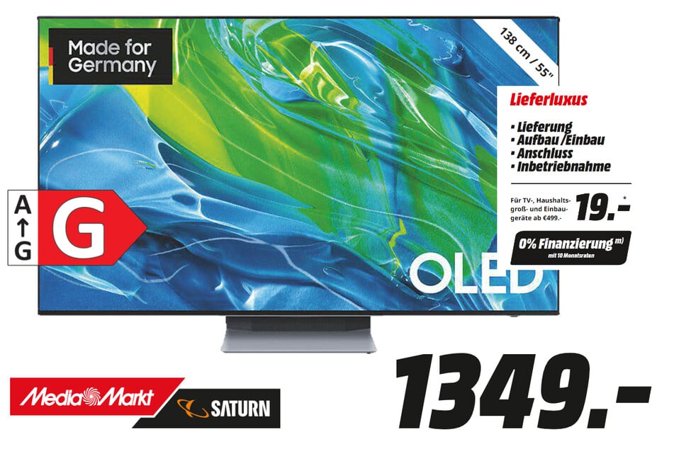 55-Zoll Samsung-Fernseher GQ55S95BAT für 1.349 Euro