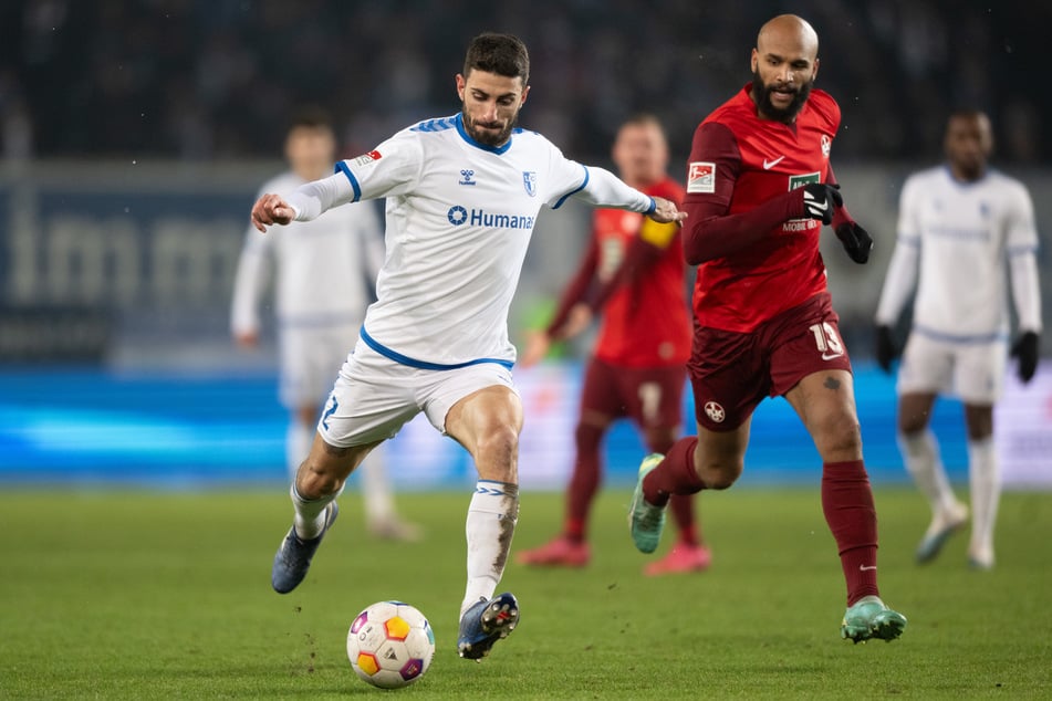 Cristiano Piccini (33, l.) absolvierte 32 Pflichtspiele für den FCM und steuerte dabei fünf Treffer und eine Vorlage bei.