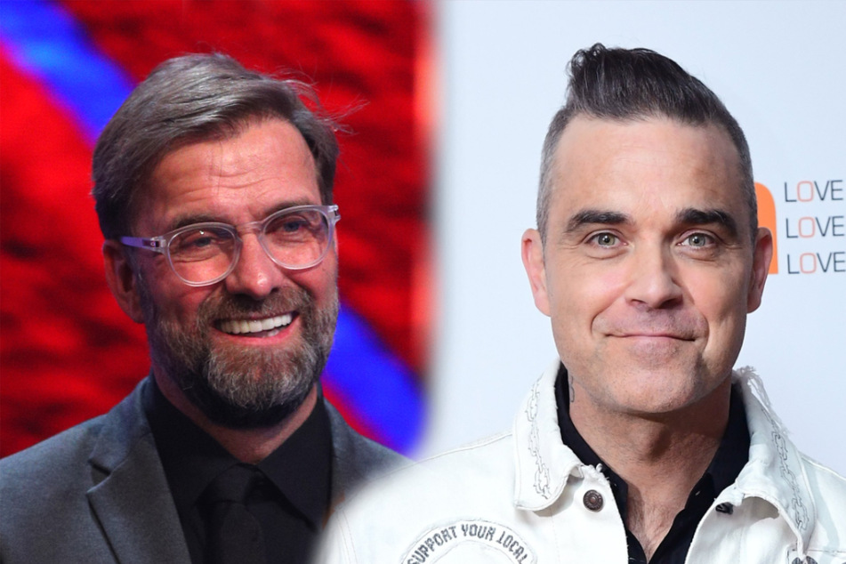 Laut Robbie Williams (46, r.) geht es dank Jürgen Klopp (53) ganz England besser.