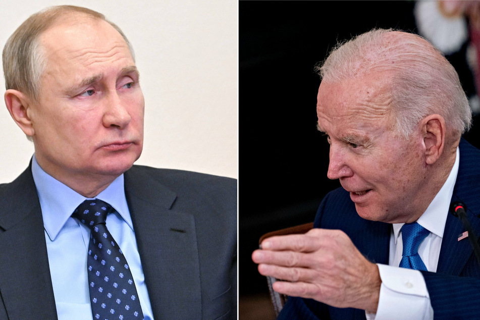 Putin (l.) and Biden are set to speak on Saturday as the Ukraine crisis worsens.