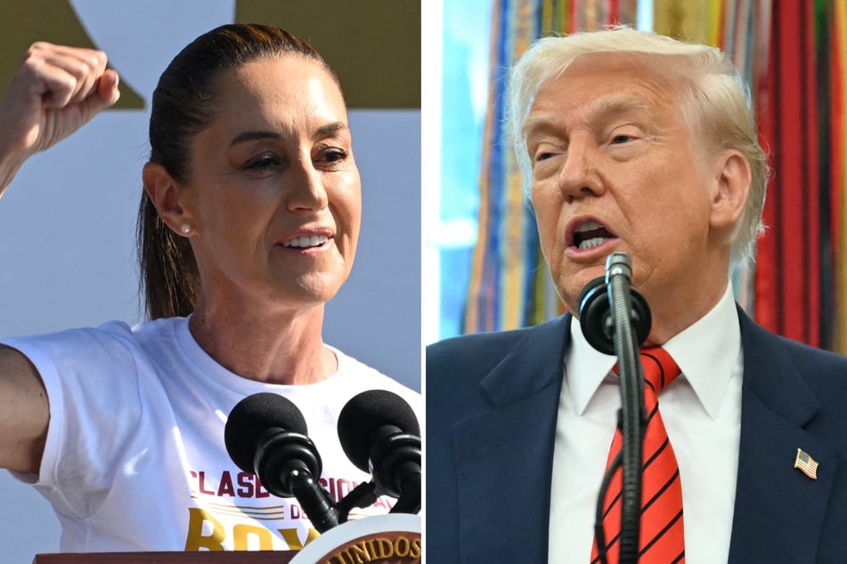 Mexico will fight to keep its free trade agreement with the US and Canada in the face of President Donald Trump's (r.) trade war, Mexican President Claudia Sheinbaum said Wednesday.