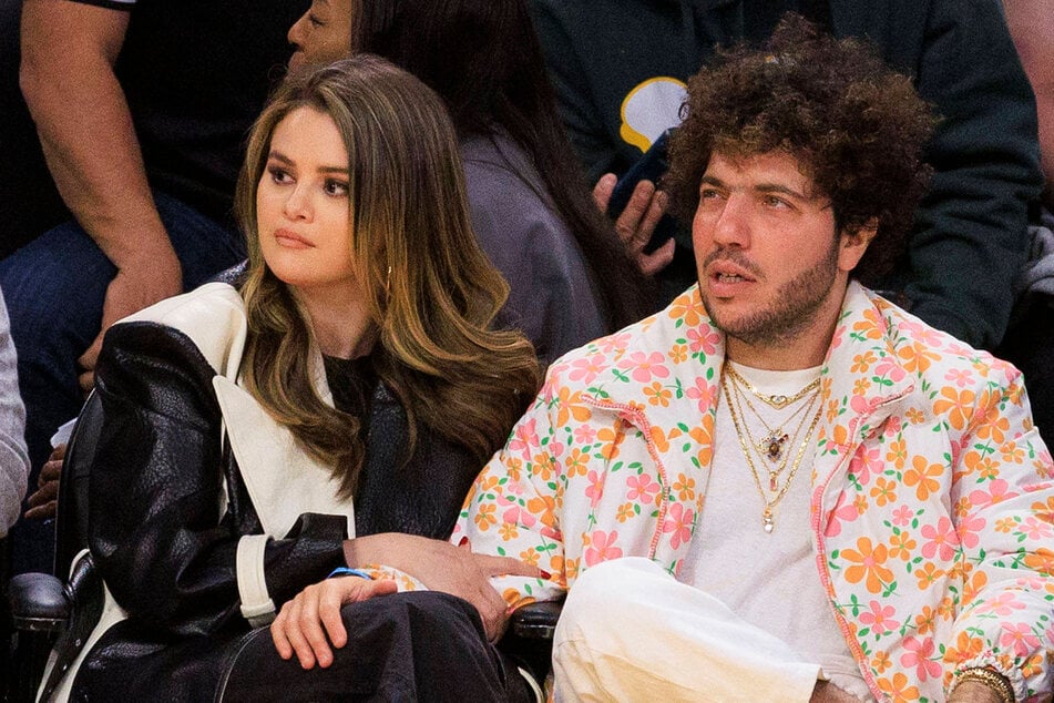 Selena Gomez (l.) gushed over Benny Blanco in her latest cover story with Vanity Fair.