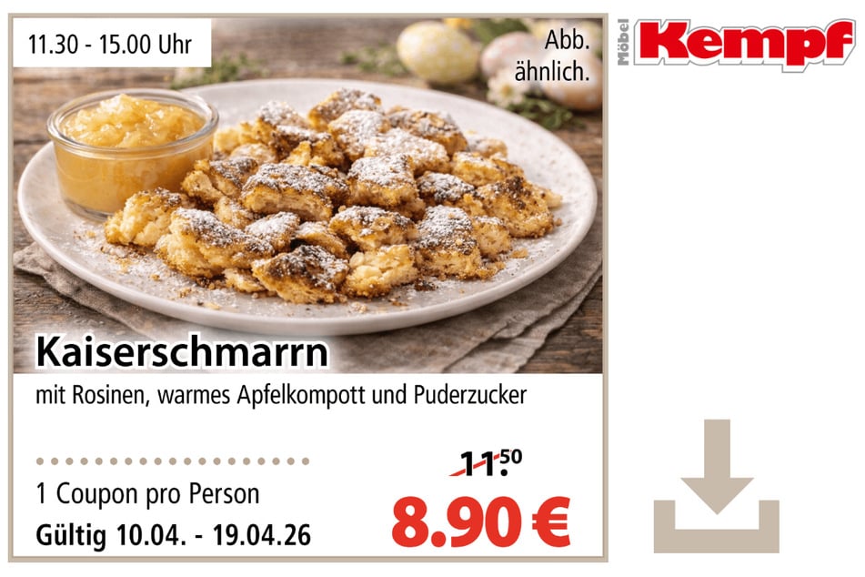 Hier klicken und Coupon herunterladen.