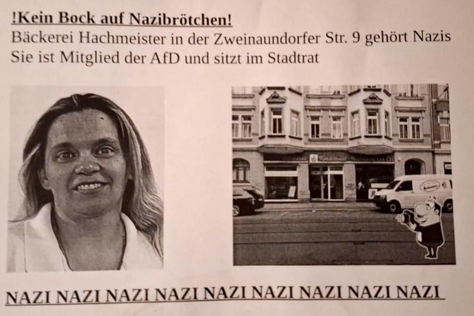 Diese Flugblätter kursierten in der Nachbarschaft.