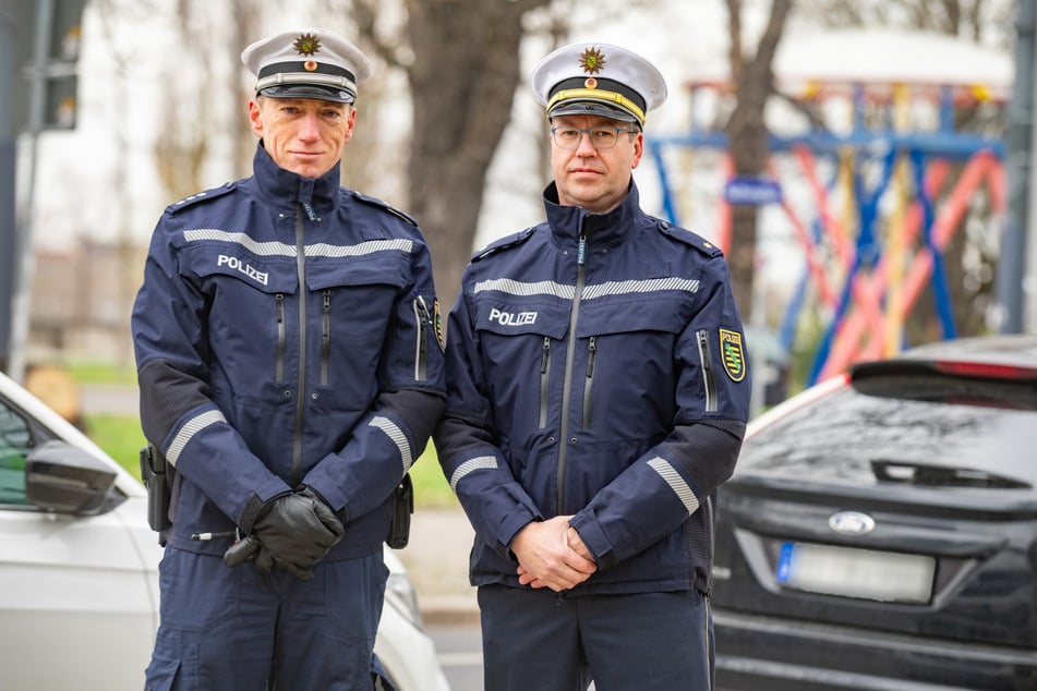 Hauptkommissar Thomas Kiraly (50) und Polizeirat Stephan Schulz (45) waren bei der Kontrolle vor Ort.