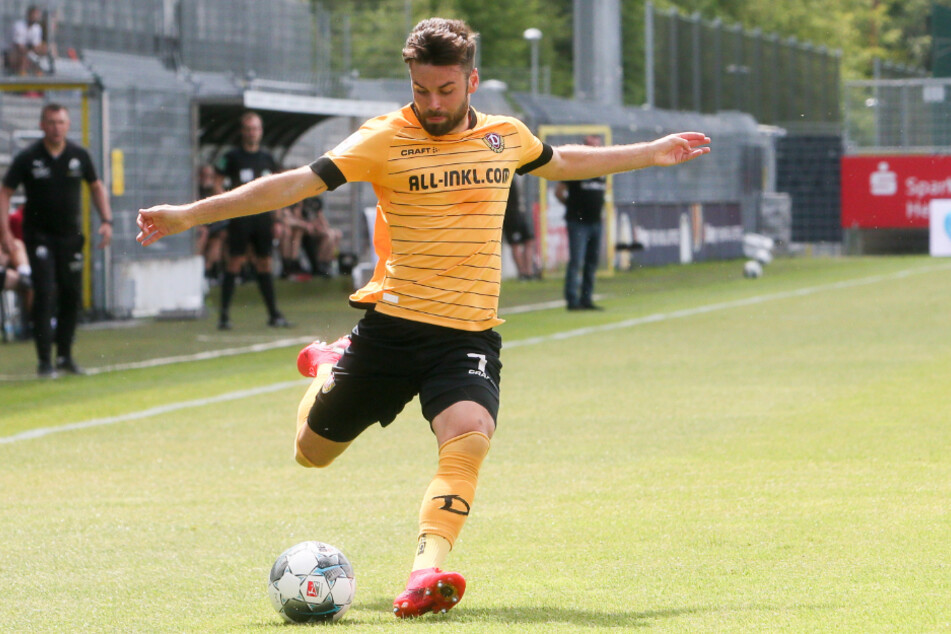 Niklas Kreuzer beim Punktspiel der Dresdner im Sommer 2020.