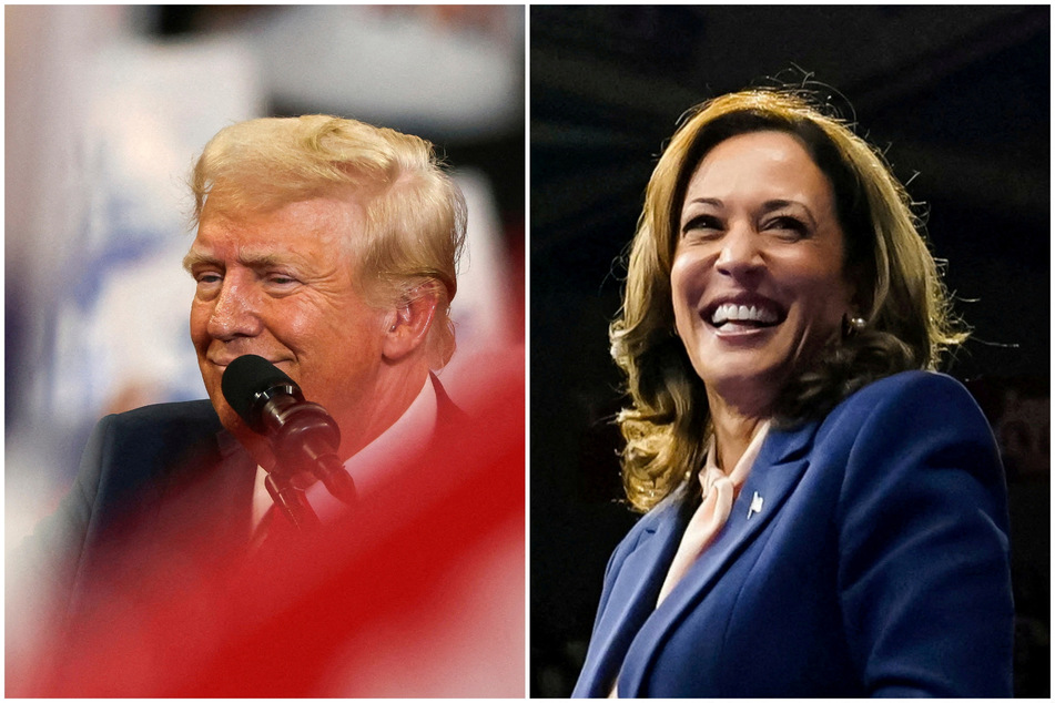 Democratic nominee Kamala Harris (r.) is due to debate Republican rival Donald Trump for the first time on September 10.