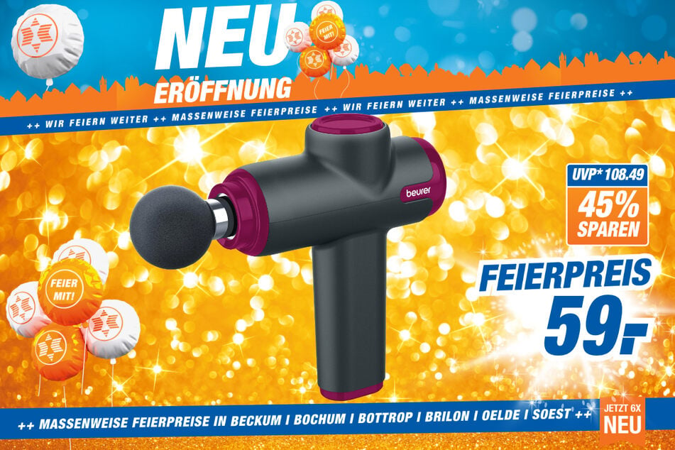 Beurer-Massage-Pistole MG 99 Limited Edition für 59 statt 108,49 Euro.