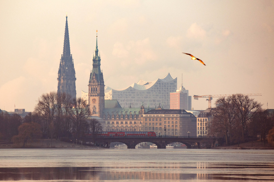 Blick über die Außenalster auf die Skyline der Hansestadt Hamburg. (Archivfoto)