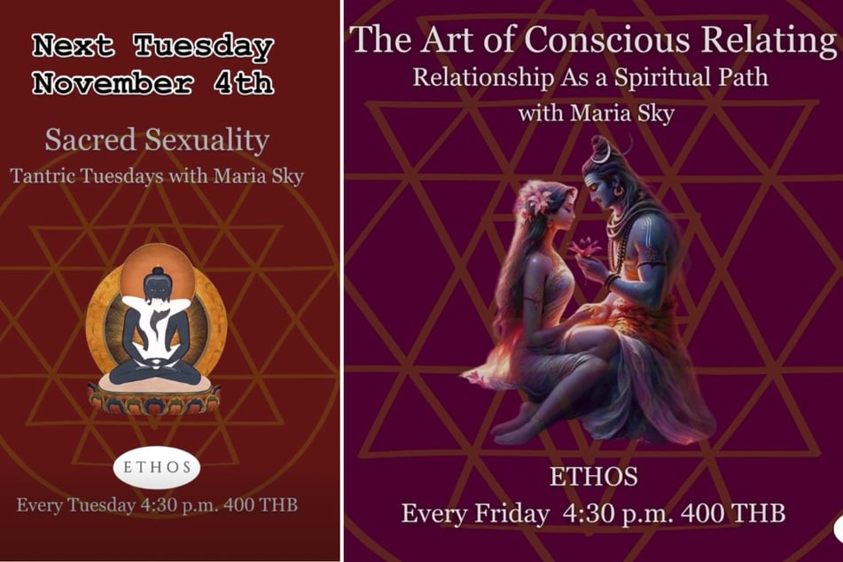 Maria Love Sky bot zweimal ihre Tantra-Yoga-Kurse an.