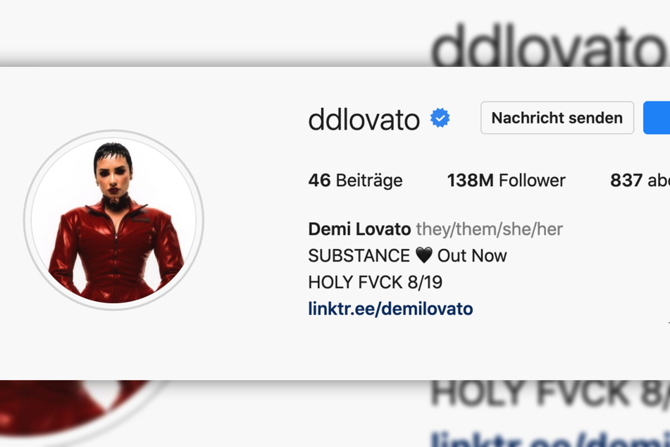 In ihrer Instagram-Bio benutzt Demi Lovato sowohl die Pronomen sie/ihr als auch they/them.