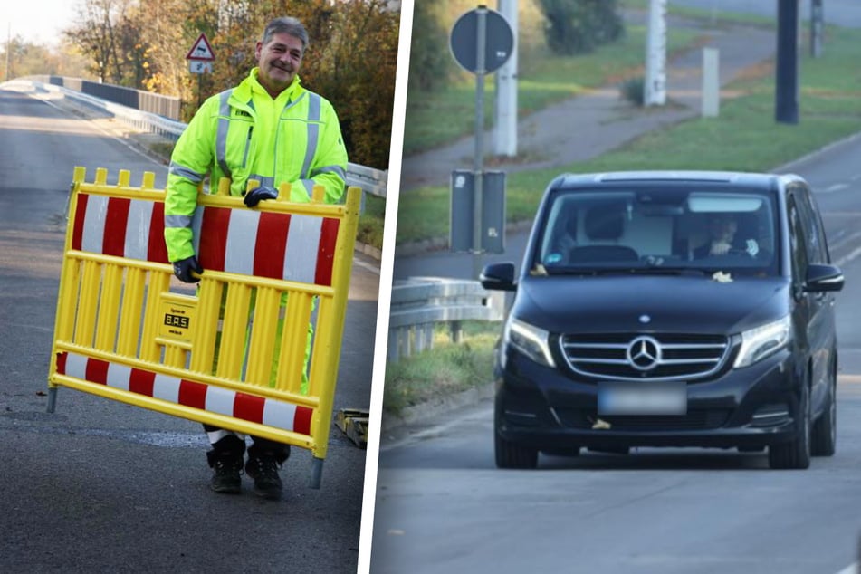 Leipziger Hauptverkehrs-Brücke wieder offen! ER rollte als erster drüber