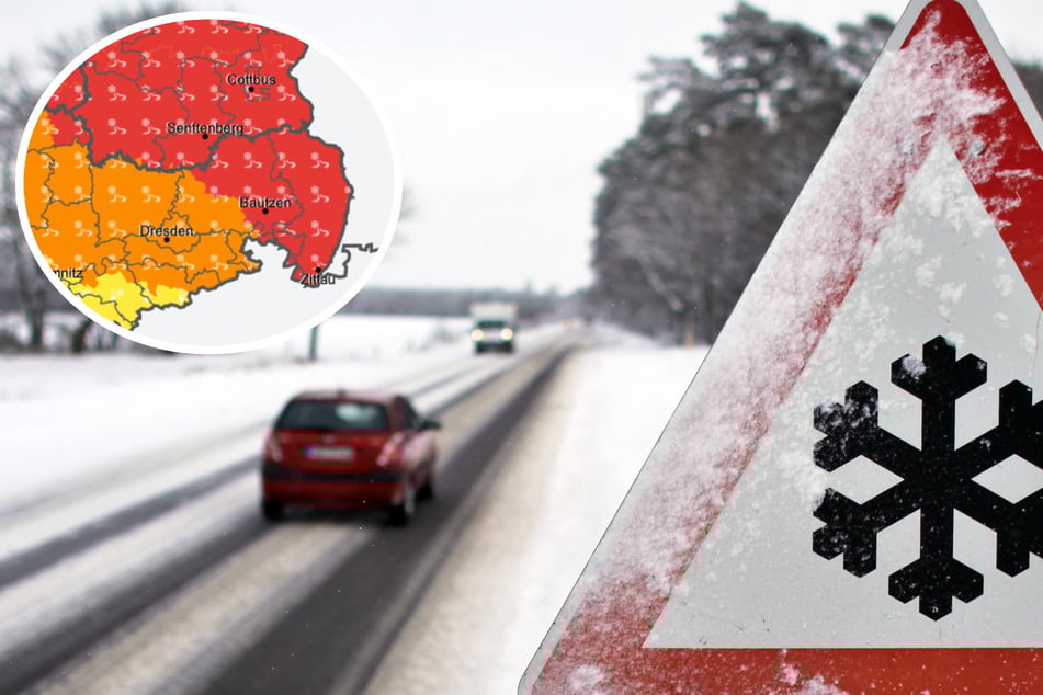 Vorsicht, Glatteis in Sachsen: Hier kann es ab Sonntagabend rutschig werden
