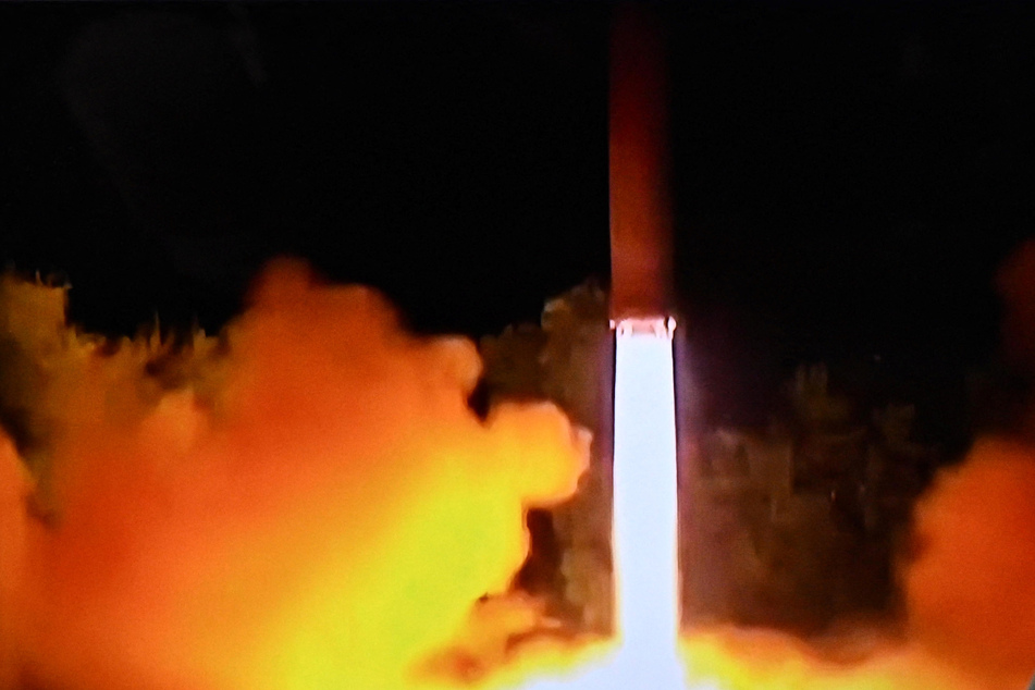 A news broadcast showed the North Korean missile test on television in South Korea on Friday.