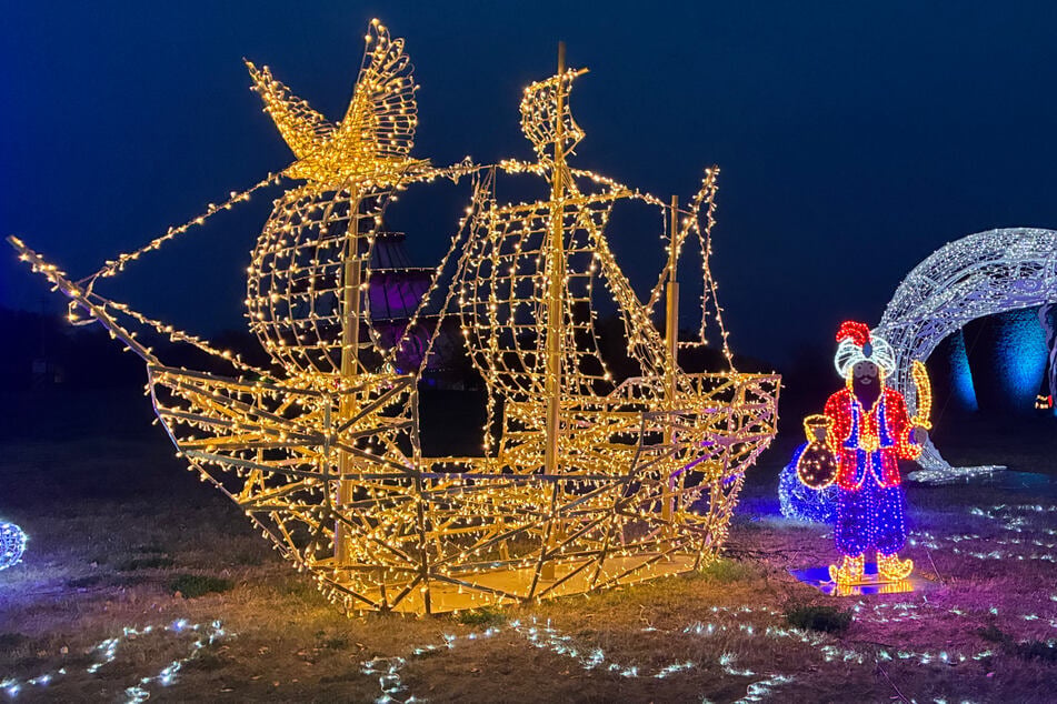 Im Elbauenpark findet wieder die Lichtinstallation "Lumagica" statt.