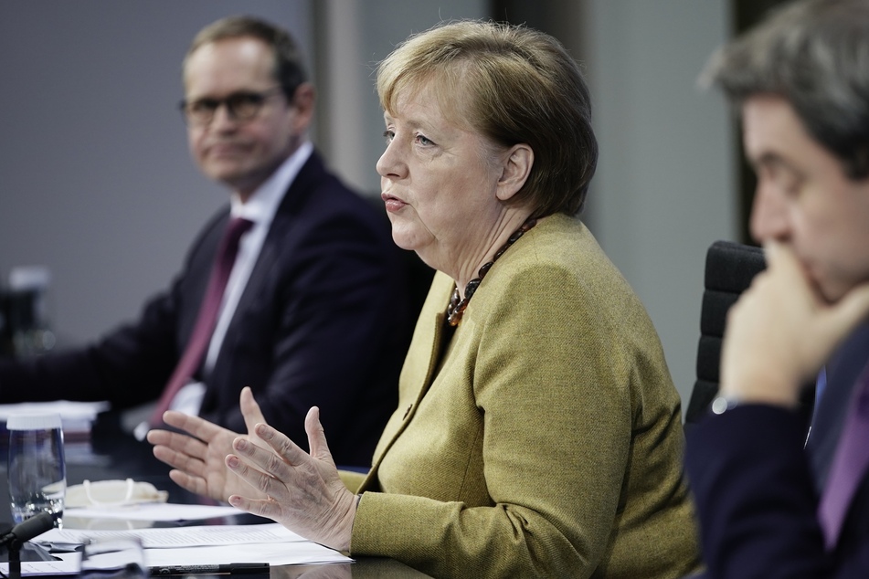 Bundeskanzlerin Angela Merkel (66, CDU) bei der Bekanntgabe der neuen Maßnahmen im Kampf gegen das Coronavirus.