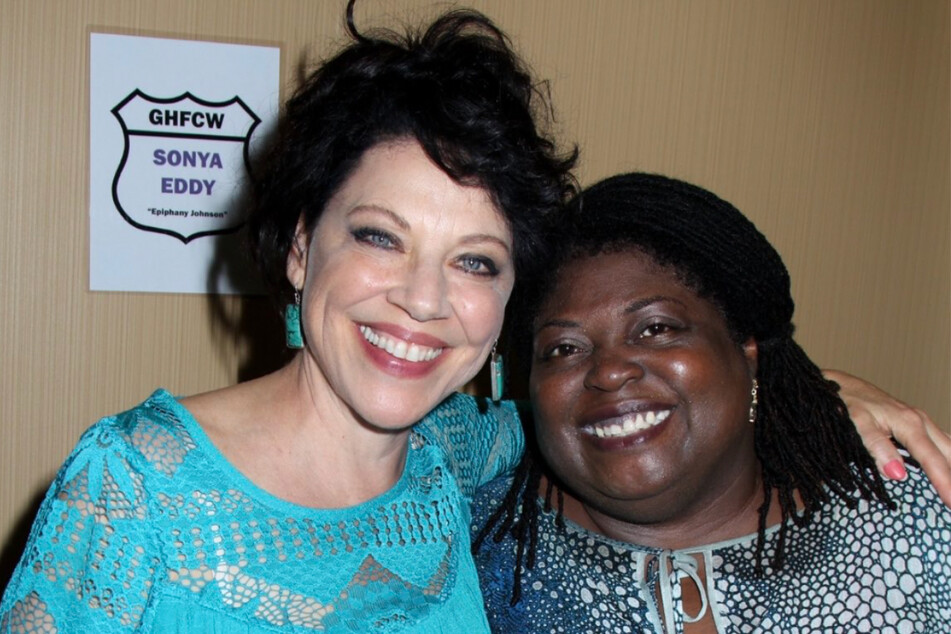 Kathleen Gati (l.) shared a personal photo of herself with her General Hospital co-star Sonya Eddy after her passing.