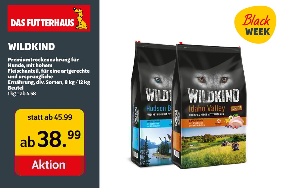 WILDKIND Premiumtrockennahrung für Hunde