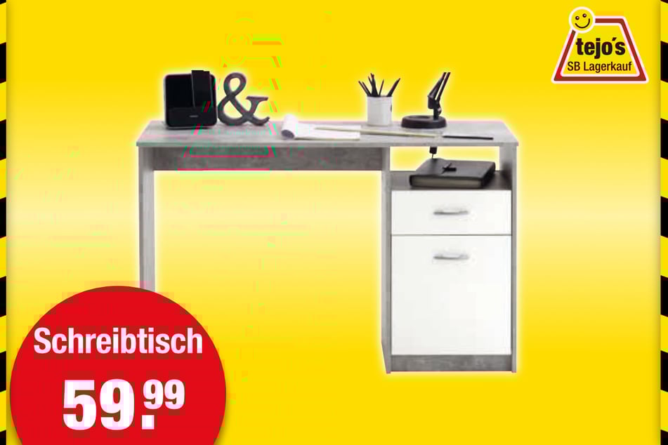 Schreibtisch für 59,99 Euro.