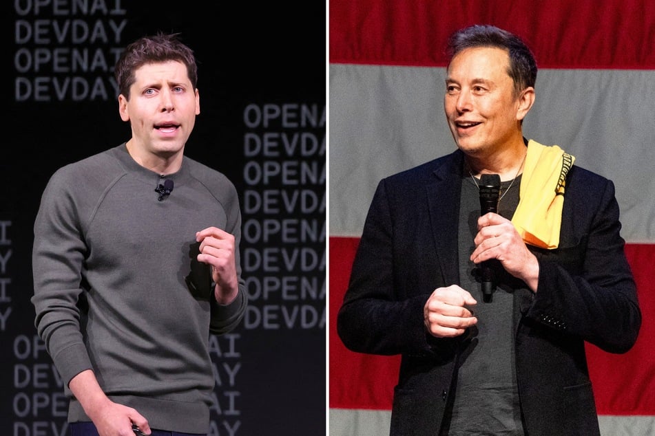 Last Friday, lawyers for Elon Musk (r.) filed an injunction asking a judge to block Sam Altman's (l.) attempt to make OpenAI into a for-profit business.