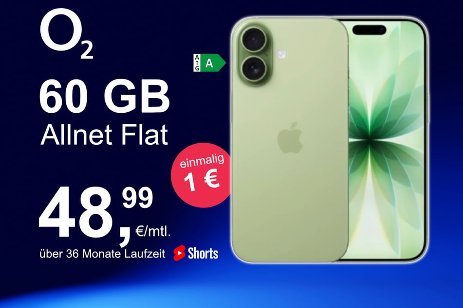 Das neue iPhone 17 inkl. 60 GB Datenvolumen für nur 1 Euro exklusiv bei o2.
