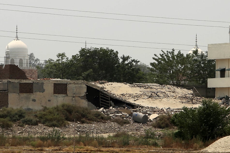 Buildings and homes were leveled in Bahawalpur in Pakistan's Punjab region