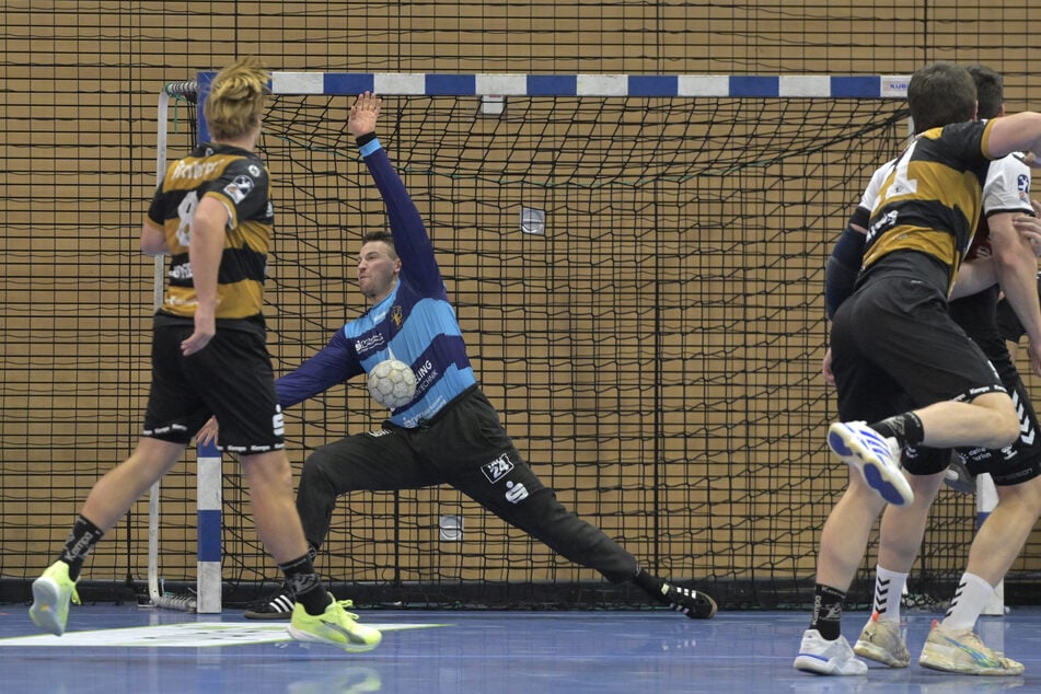 Am Ende stand Marino Mallwitz (2. v.l.) bei rund 40 Prozent gehaltener Bälle.