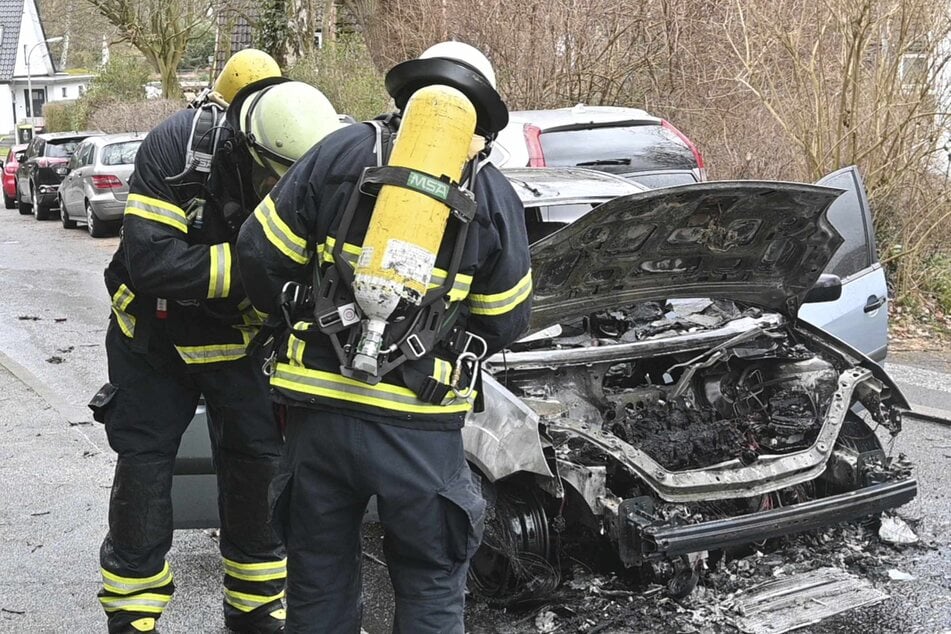 Der Lieferwagen brannte komplett aus.